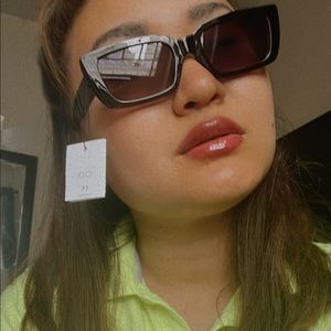 NEW Blue purple lenses trendy sunglasses square modern womens